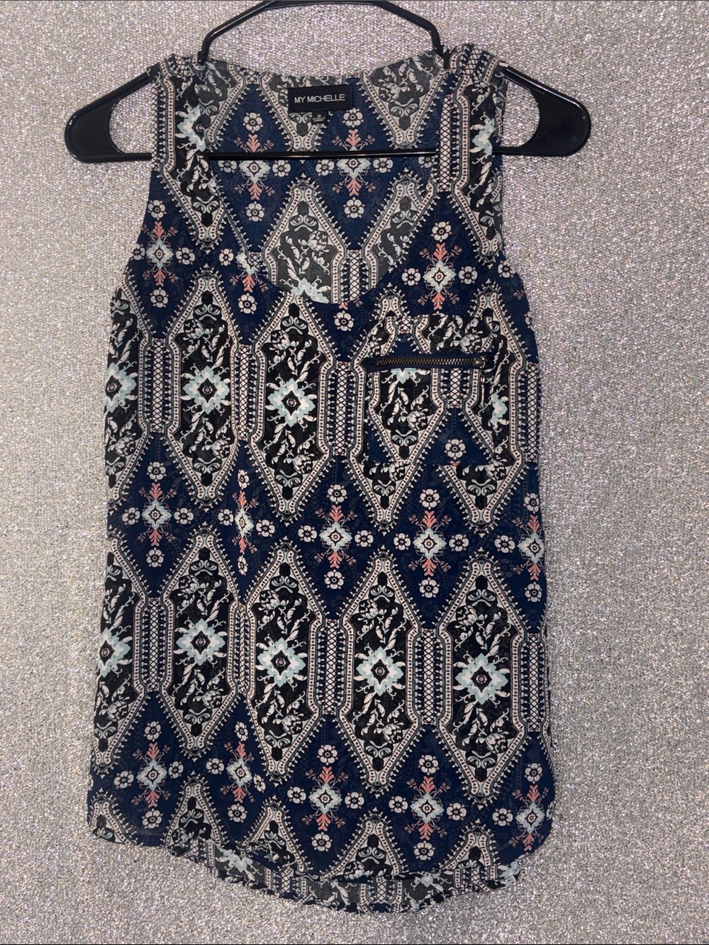 My Michelle Floral Sleeveless Blouse